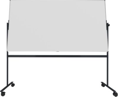 Stativ-Drehtafel Legamaster UNITE PLUS, magnetisch, drehbar um 360°, B 2200 x T 12,6 x H 1200 mm, emaillierter Keramikstahl, weiß